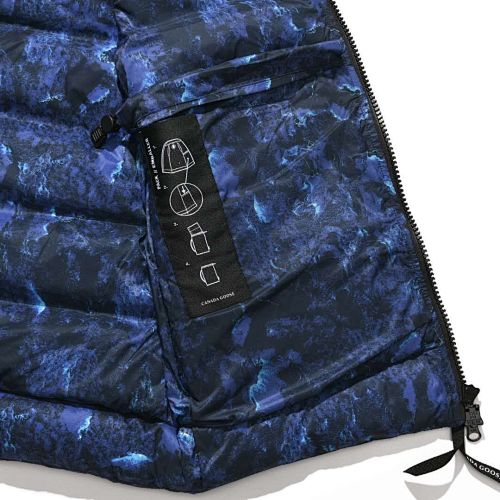Canada Goose Navy Blue Camo Print Packable Down Jacket