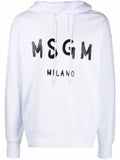 MSGM logo-print pullover hoodie