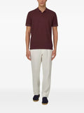 Boggi Milano cotton crepe knit polo shirt