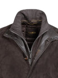 Moorer Janos-Ur suede layered-effect jacket