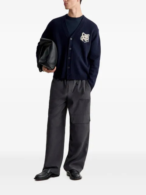 Maison Kitsuné V-neck wool cardigan